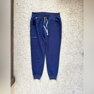 Figs scrubs navy blue joggers